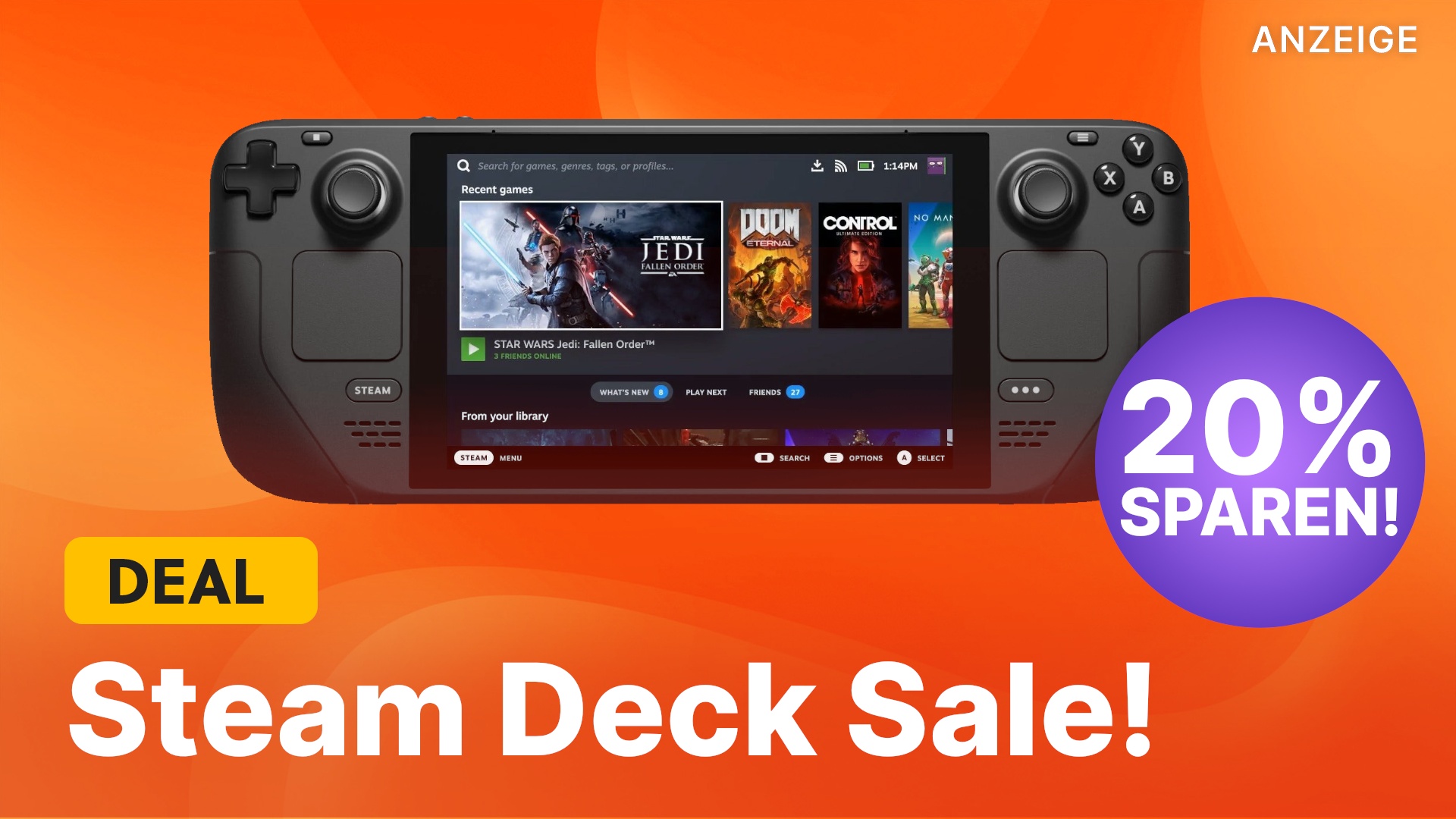 Steam wird 20 und einen der besten Handheld-PC gibt es deswegen im Angebot!