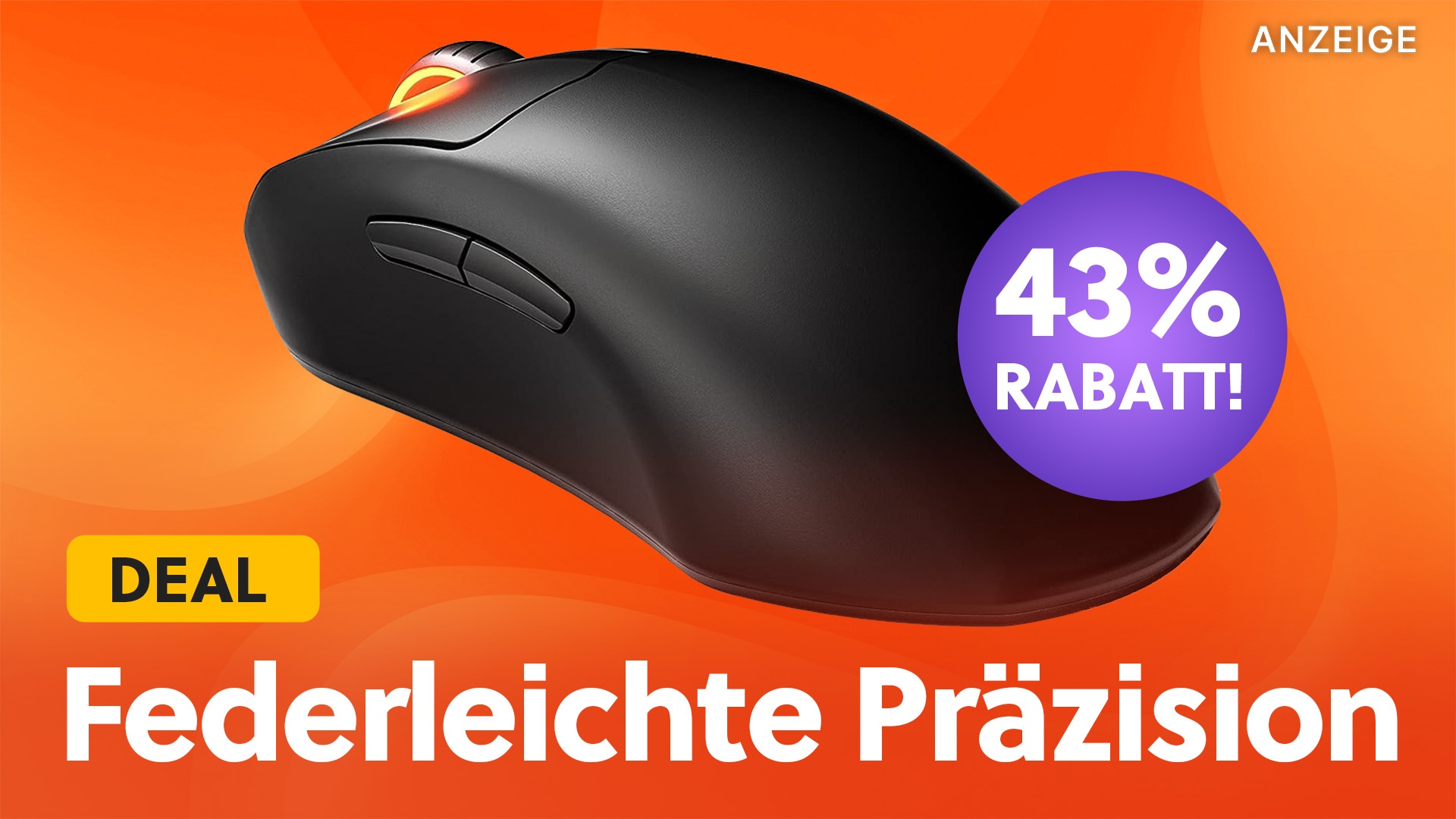 100 Millionen Klicks und 100h Akkulaufzeit: Hochwertige Wireless Gaming Maus mit 43% Rabatt im Amazon-Angebot