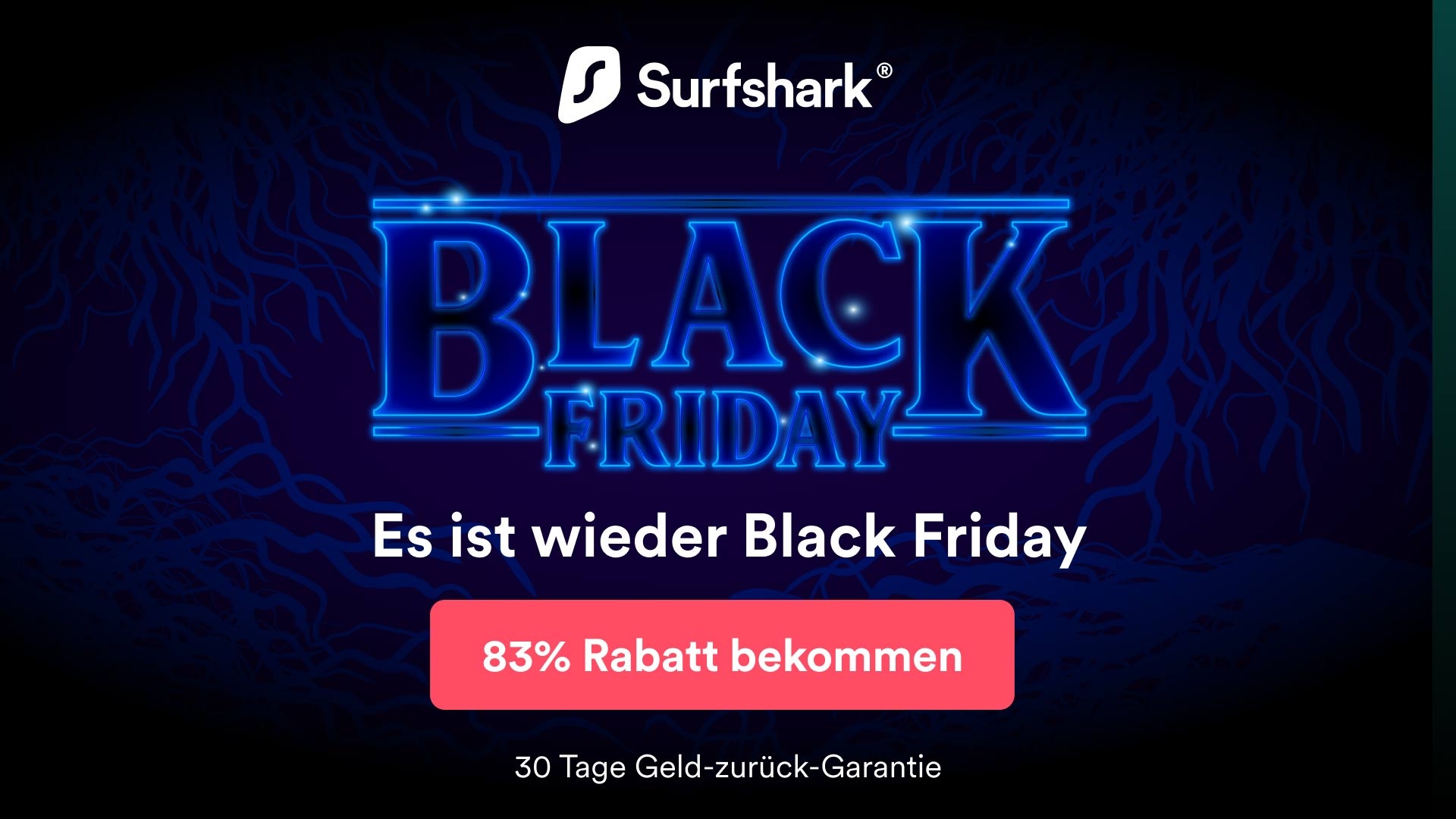 Surfshark VPN Black Friday Angebot 83 Prozent Rabatt & 3 Monate gratis