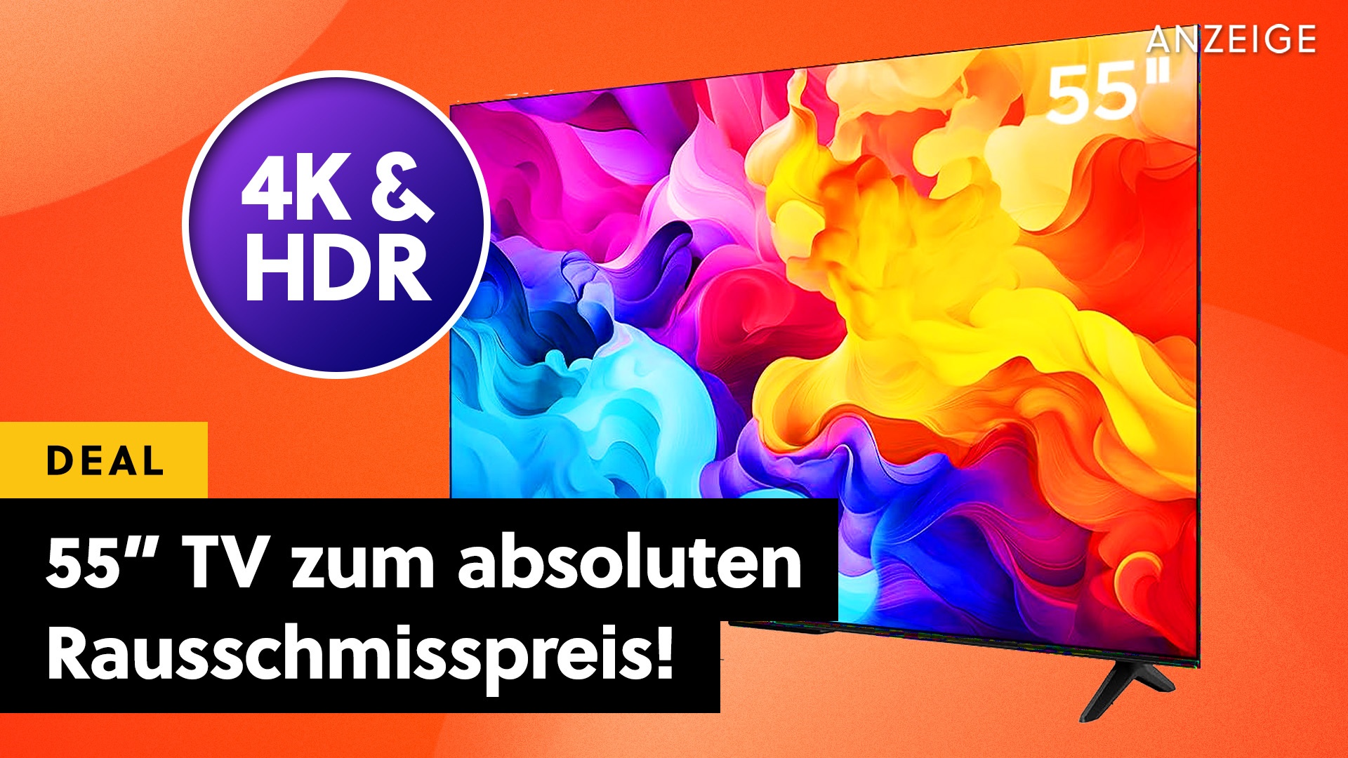 Deals: 55 Zoll TV irre günstig - Weit unter 400€ für 55 Zoll? Jup, das gibt's gerade bei Amazon. [Anzeige]