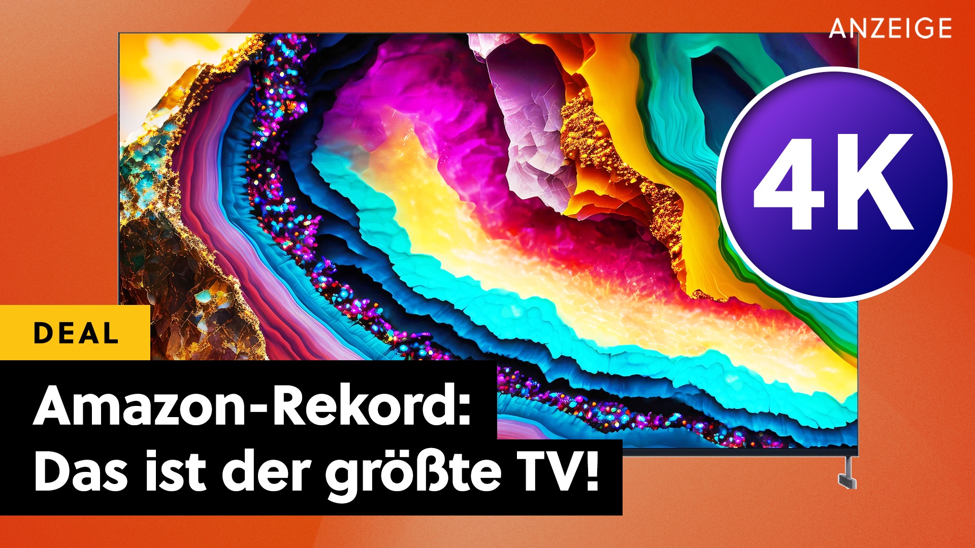 Das ist der größte Fernseher, den man bei Amazon kaufen kann - heiliges Kanonenrohr, ist der riesig!