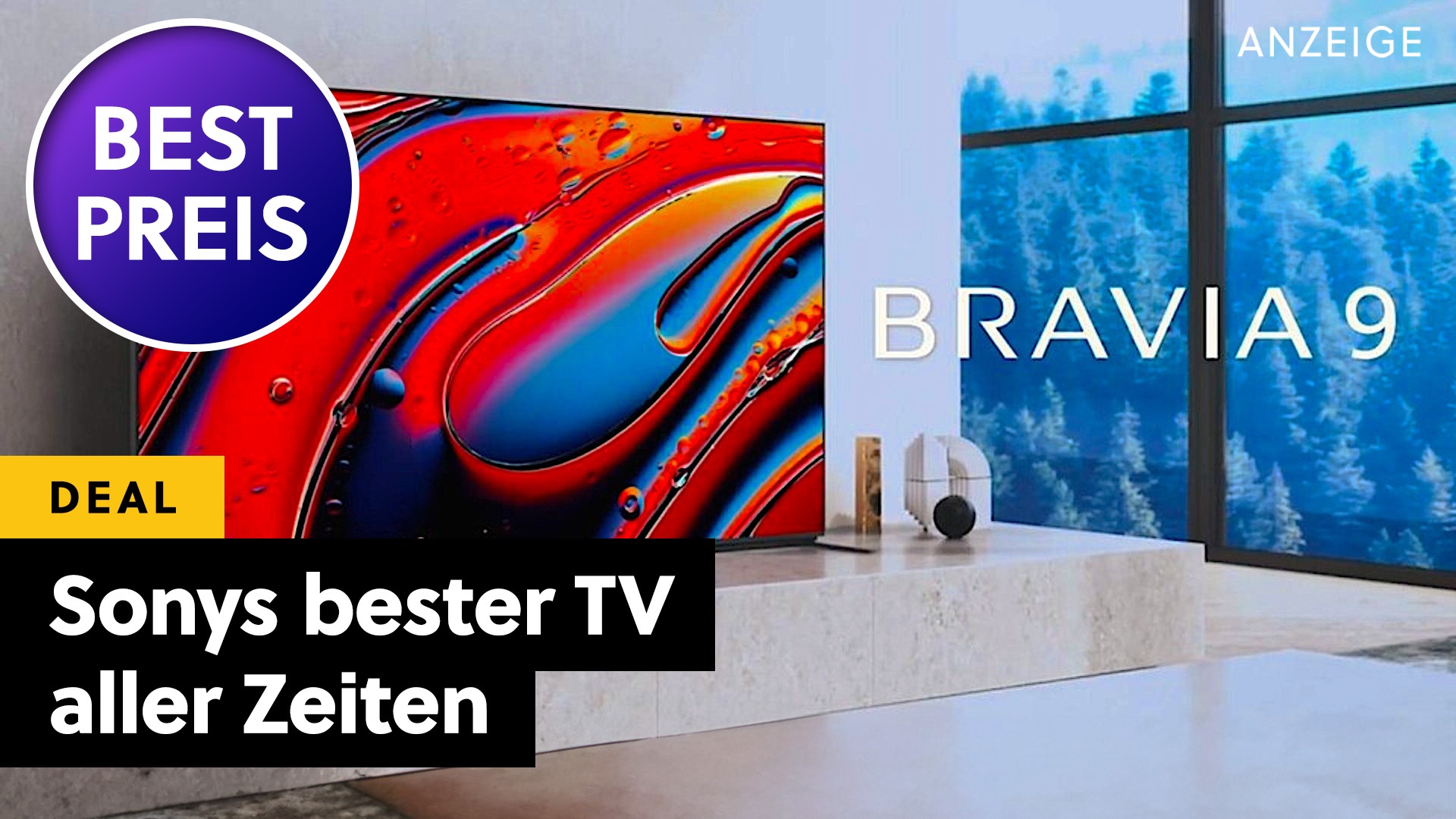 75 Zoll groß & heller als jeder OLED: Der Sony Bravia 9 ist der beste QLED Mini-LED-TV der Welt – und endlich im Angebot