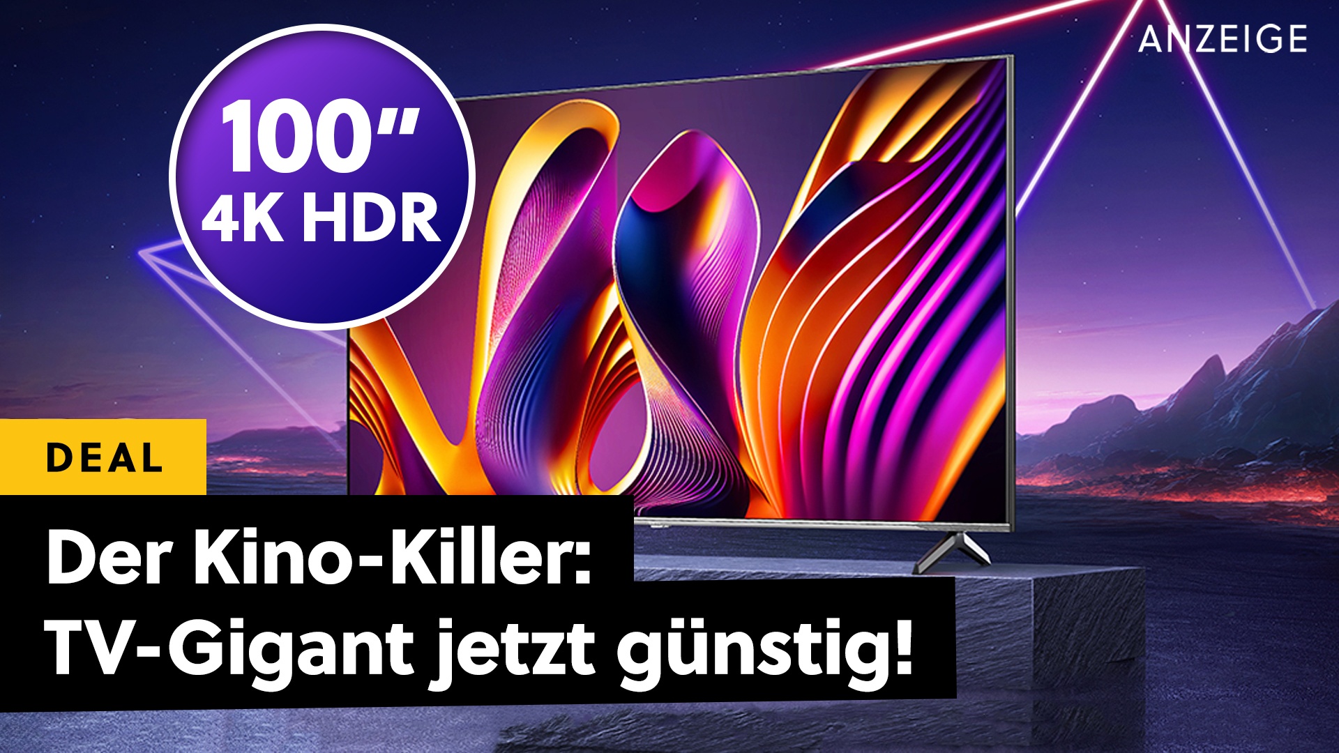 Kino-Betreiber würden sich diesen 4K-TV kaufen! Bei Amazon gibt's das 100-Zoll-Monster mit HDR und 144Hz jetzt im Angebot