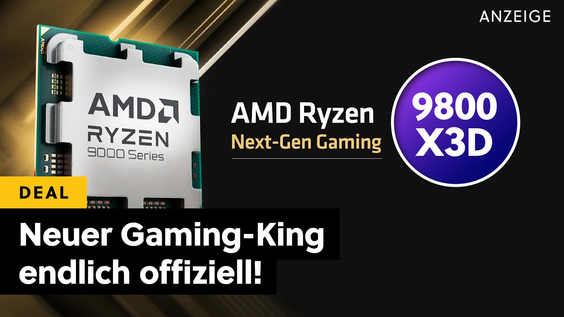 Endlich neue Hardware! AMD hat die beste Gaming-CPU angekündigt – wann & wo ihr den Ryzen 7 9800X3D vorbestellen könnt