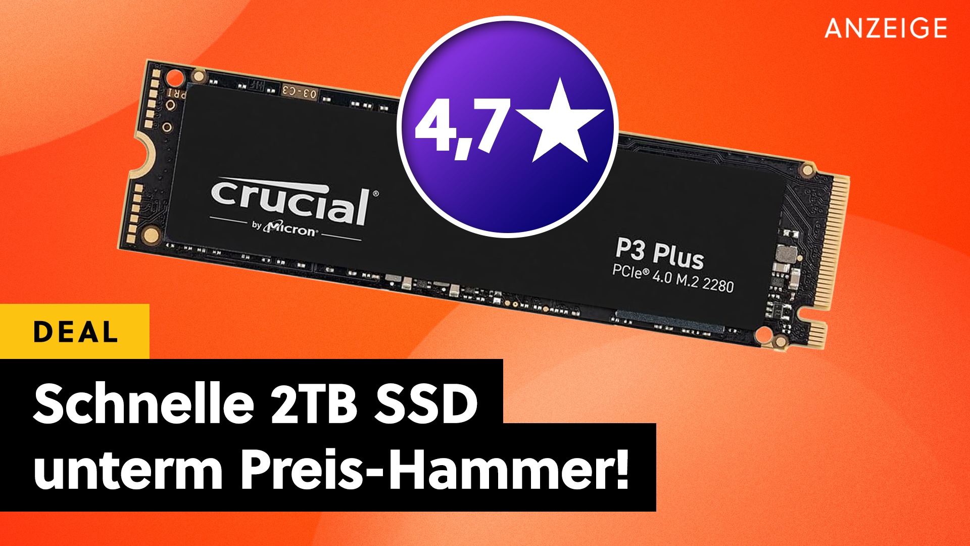 Werden schnelle SSDs endlich wieder günstig? Bei Amazon gibt's eine 2 TB NVMe-SSD mit satten 5 GB/s jetzt im Angebot!