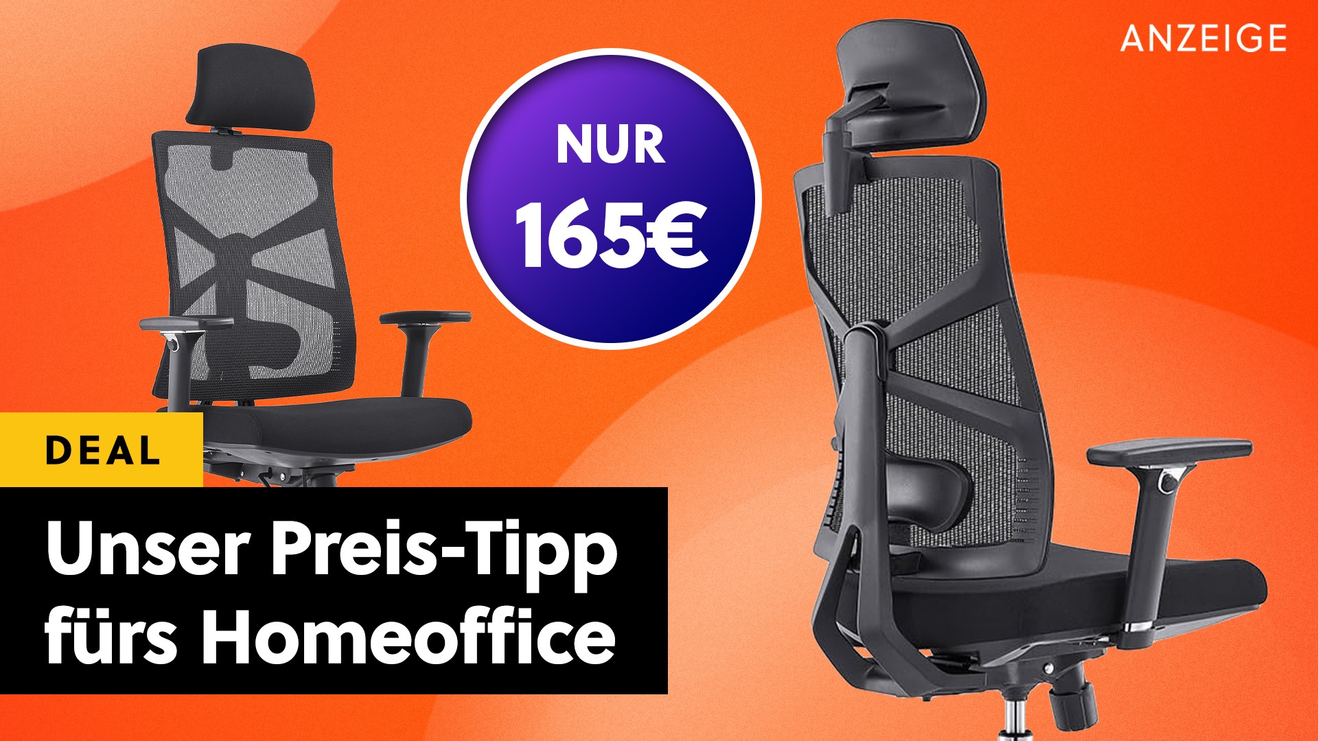 Der günstigste Bürostuhl, den ich fürs Homeoffice empfehlen kann, ist ein Ergonomie-Talent mit Spitzen-Preis-Leistung