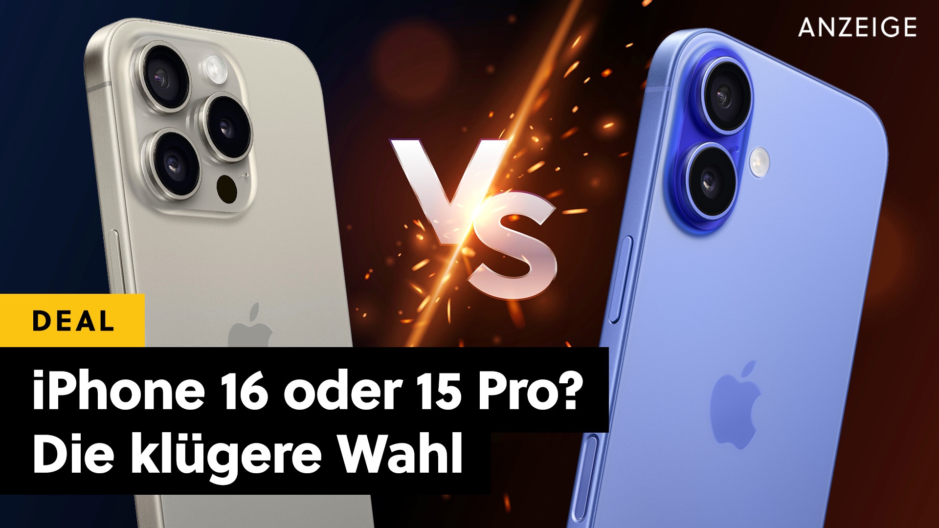 Deals: iPhone 16 vs. 15 Pro - Zum selben Preis ist eines die klügere Wahl – wenn's verfügbar ist! [Anzeige]