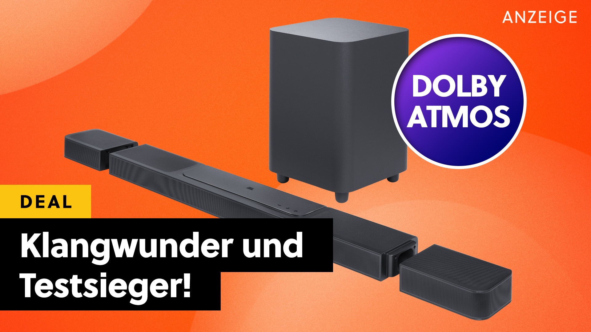 Die Testsieger-Soundbars von JBL sind im Angebot und einzigartig, weil sie ECHTEN Surround-Sound & Dolby Atmos liefern!