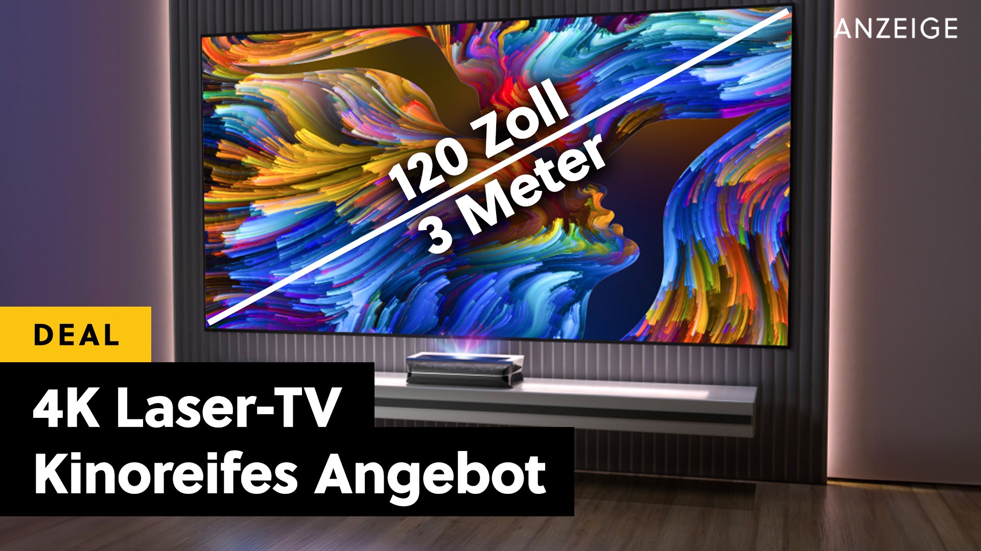 Deals: Kino daheim - Gegen 120 Zoll in 4K HDR kommt einfach nichts an! [Anzeige]