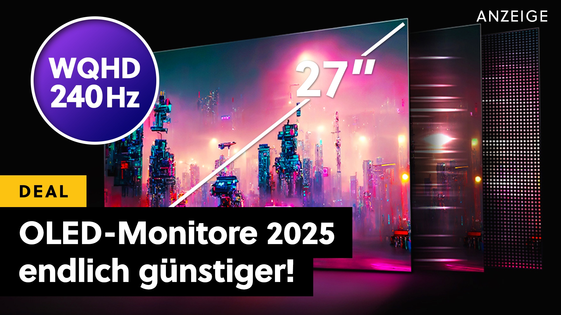 OLED-Monitore übernehmen den Gaming-Markt – bei solchen Preisen kein Wunder! 27 Zoll LG OLED mit WQHD & 240Hz im Angebot