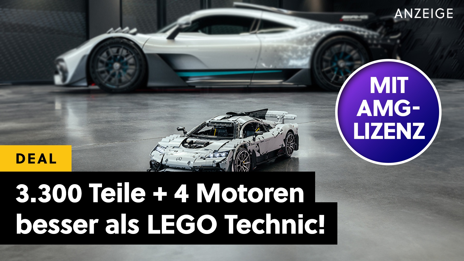 Mit dem ferngesteuerten Mercedes-AMG One in 1:8 können nicht mal die besten Automodelle von LEGO Technic mithalten