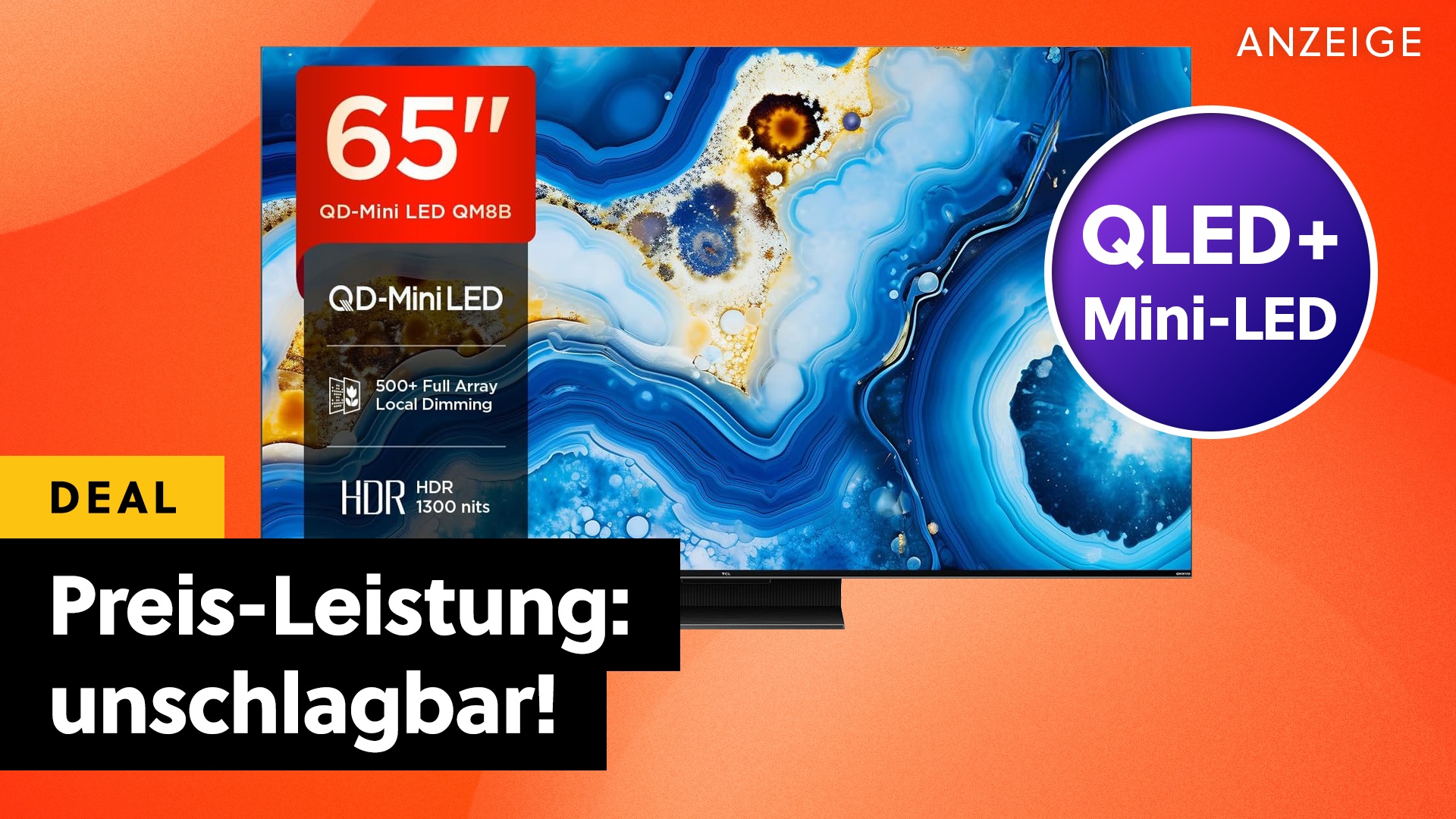 Deals: Mini-LED x QLED - Dieser 65-Zöller ist ein Traum für Preis-Leistungs-Fans! [Anzeige]