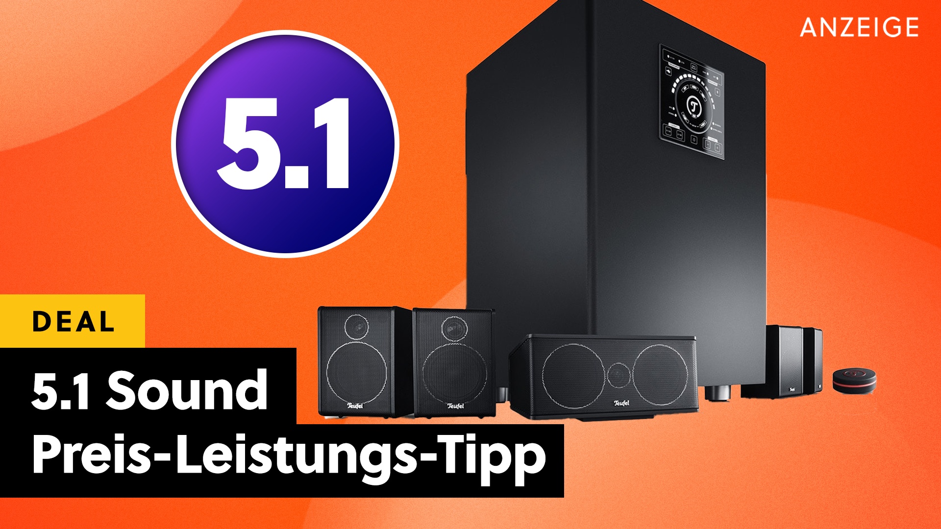 Das weltweit klangstärkste 5.1 Soundsystem für TV und PC ist bockstark, einfach anzuschließen und deutlich günstiger als man meint!