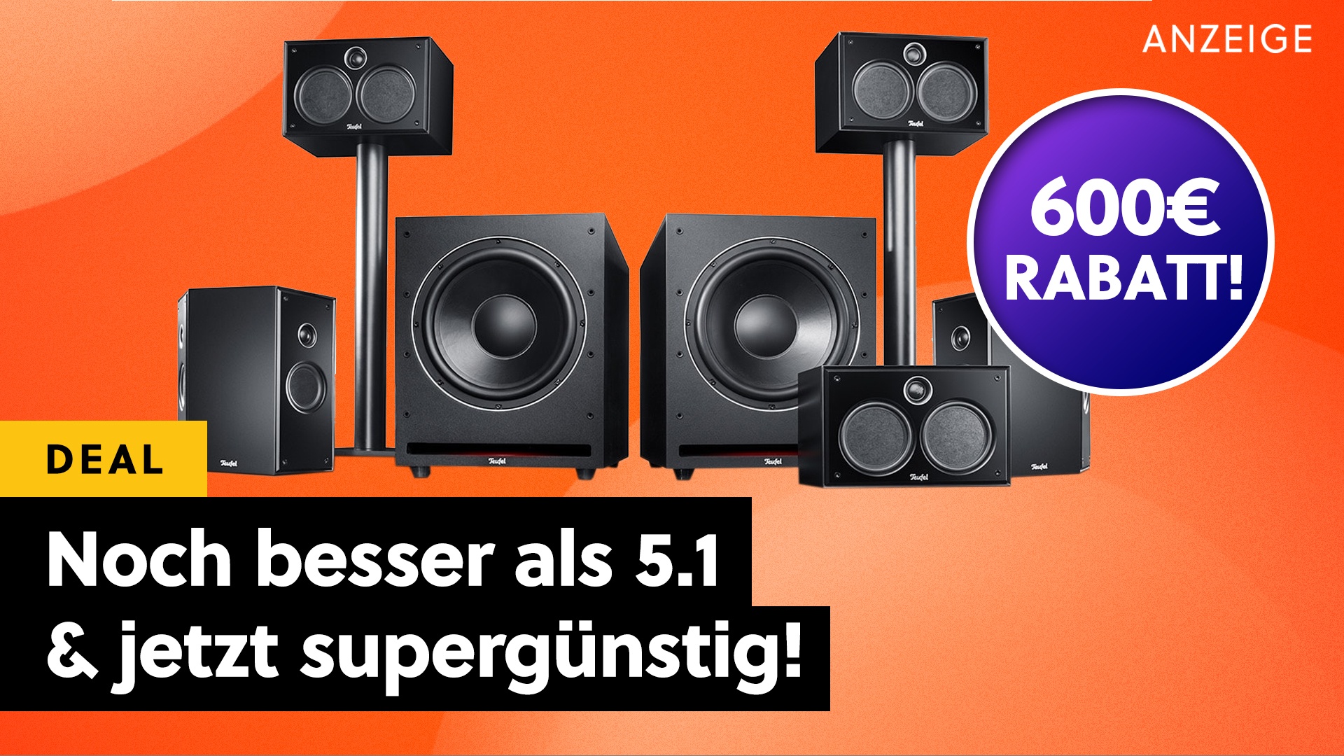 Dieses Surround-Soundsystem lässt sogar 5.1 alt aussehen - und die HiFi-Lautsprecher sind gerade richtig günstig!