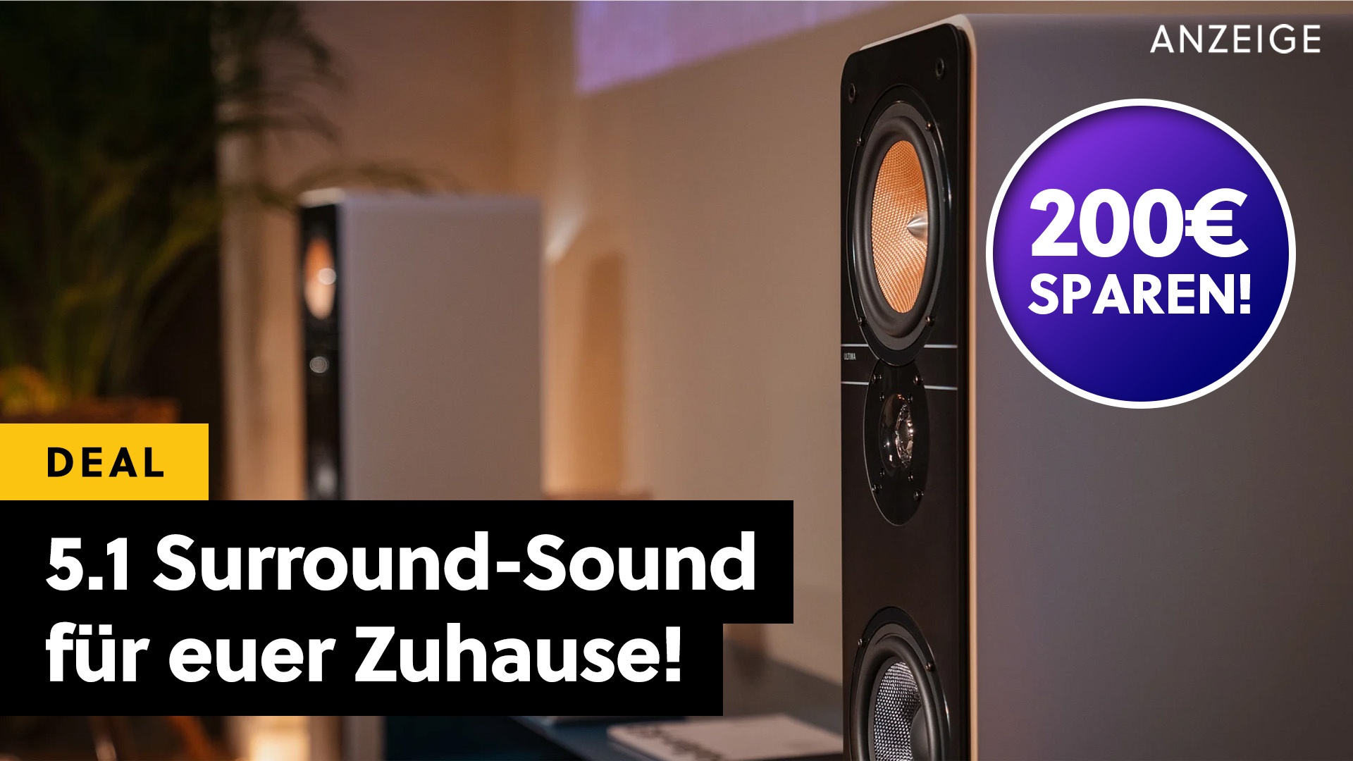 DER Surround-Sound-Bestseller aus Deutschland ist jetzt noch günstiger: Mächtiger Kino-Klang muss kein Vermögen kosten!