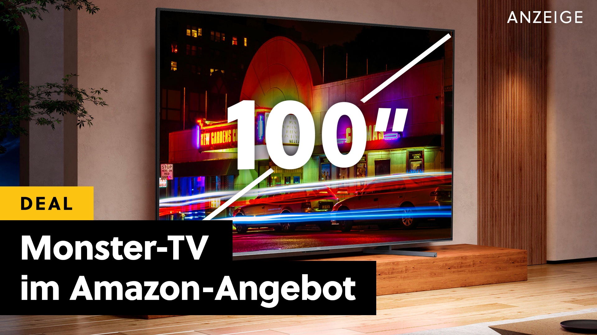 Deals: TV-Gigant - 100 Zoll Diagonale und 4K HDR stellen alles in den Schatten [Anzeige]