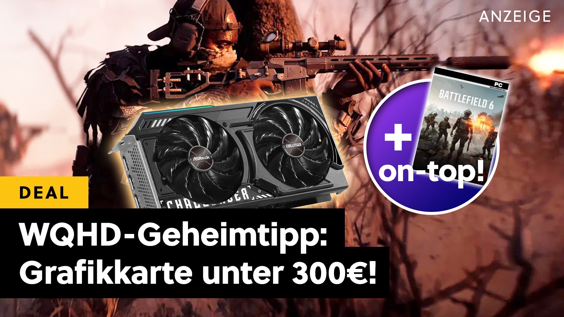 Deals: Top-Spiel inklusive - WQHD für weniger als 260 Euro – und BF6, Dying Light oder AC: Shadows gratis dazu! [Anzeige]