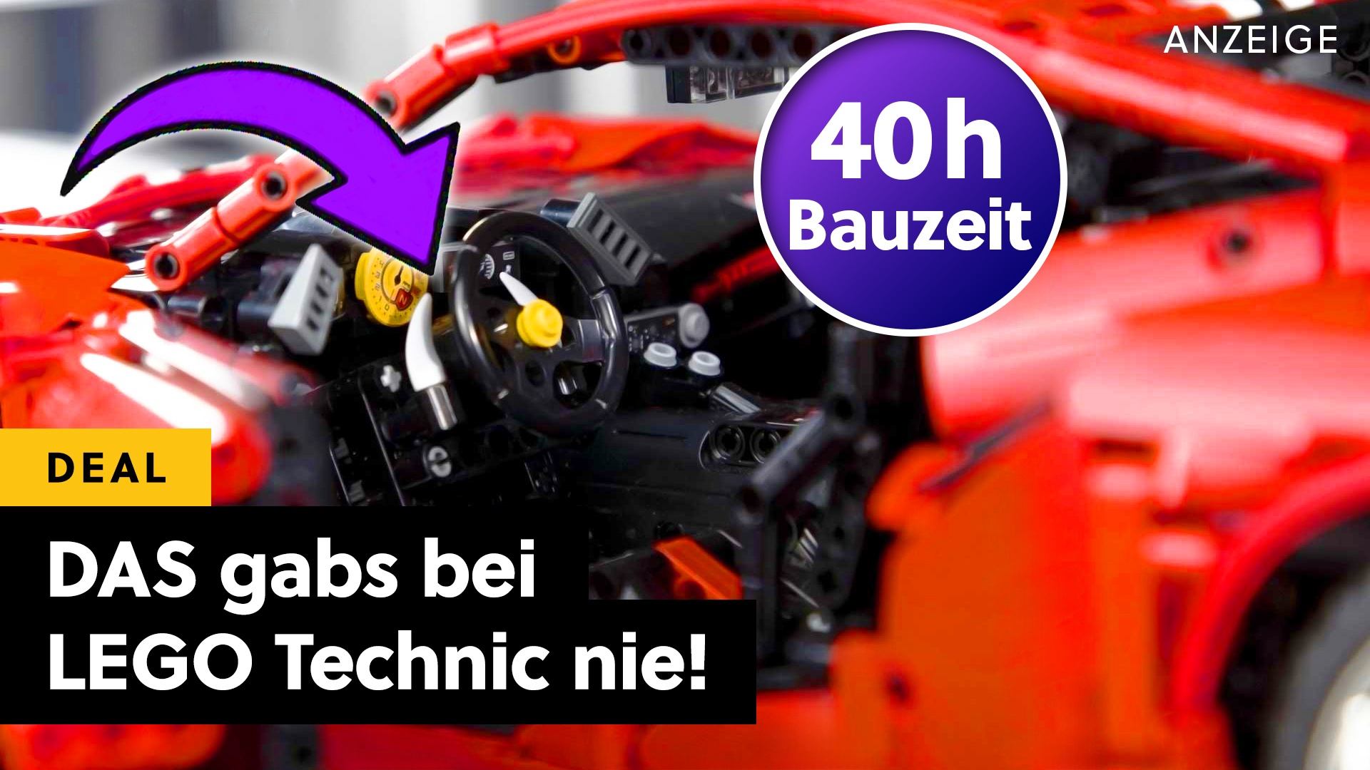 Was CaDA im Cockpit dieses wunderschönen Supersportwagen umgesetzt hat, bringt LEGO-Ingenieure ins Schwitzen!