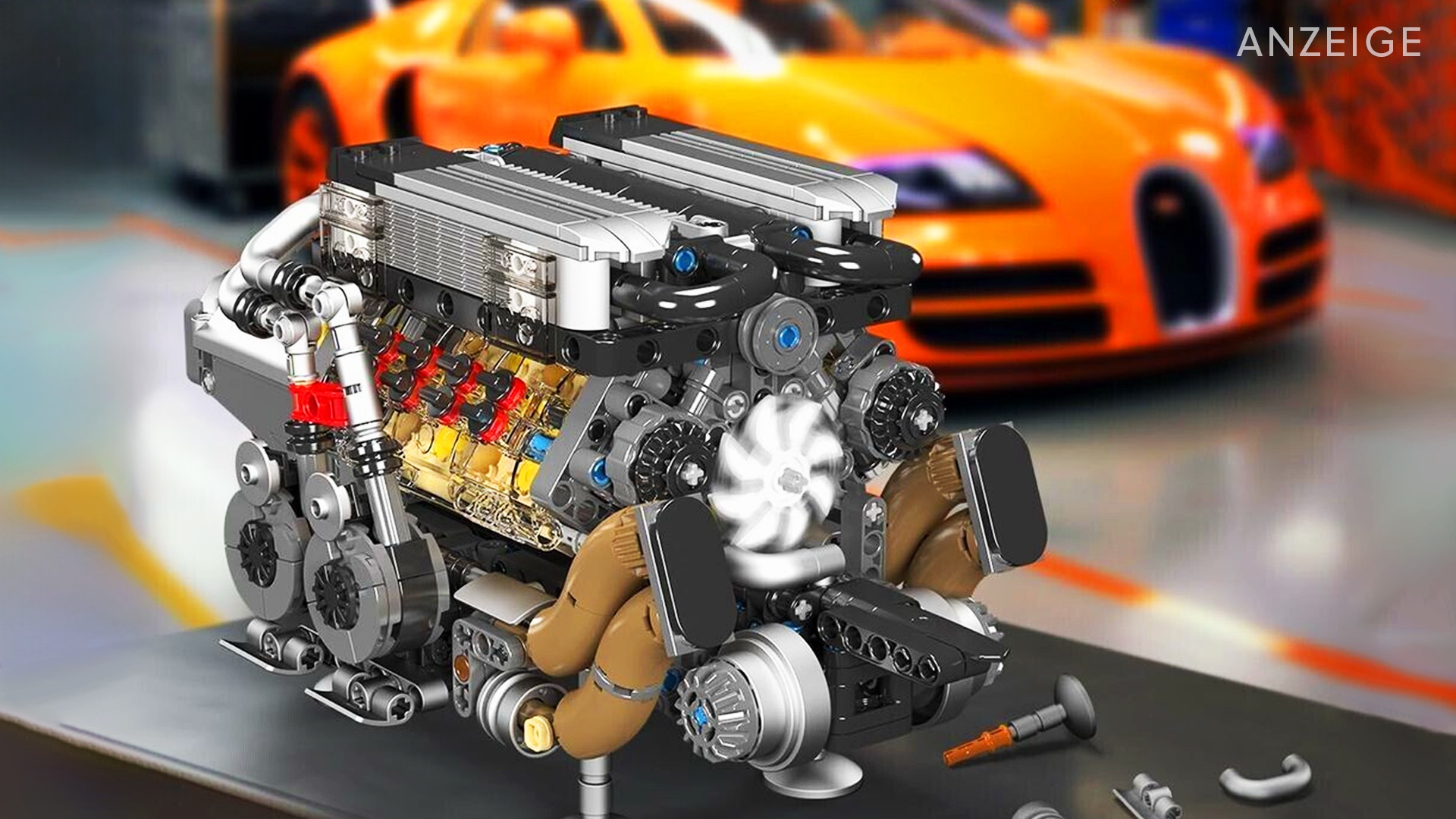 Deals: 16 Zylinder - Der verrückteste Motor von VW kommt jetzt aus Klemmbausteinen! [Anzeige]