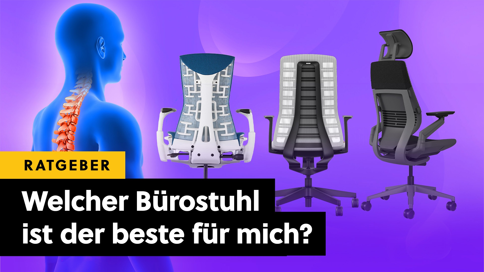 Kaufberatung: Rückenschmerzen? - die besten ergonomischen Bürostühle für besseres Sitzen im Homeoffice