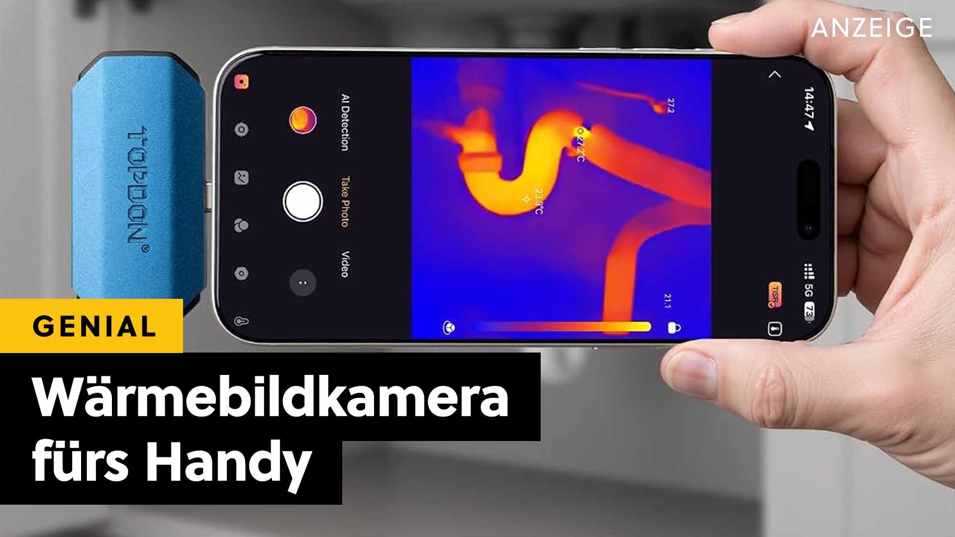 Wärmebildkamera fürs Handy - Ideal, um Wärmelecks & Schädlingsbefall in eurem Zuhause zu identifizieren [Anzeige]