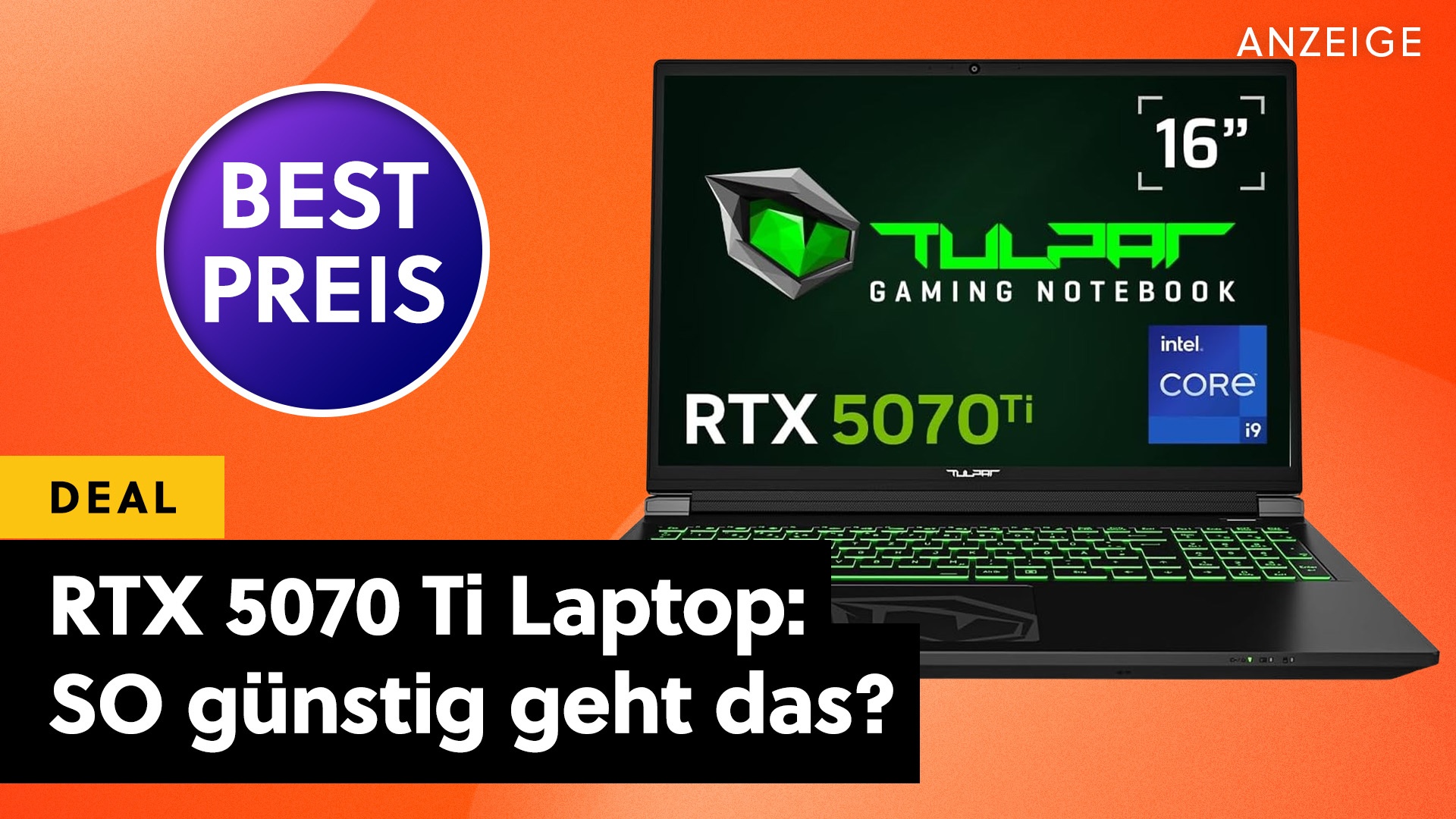 Das beste Laptop-Angebot? - Gaming-Laptop mit RTX 5070 Ti wird plötzlich preislich richtig interessant [Anzeige]