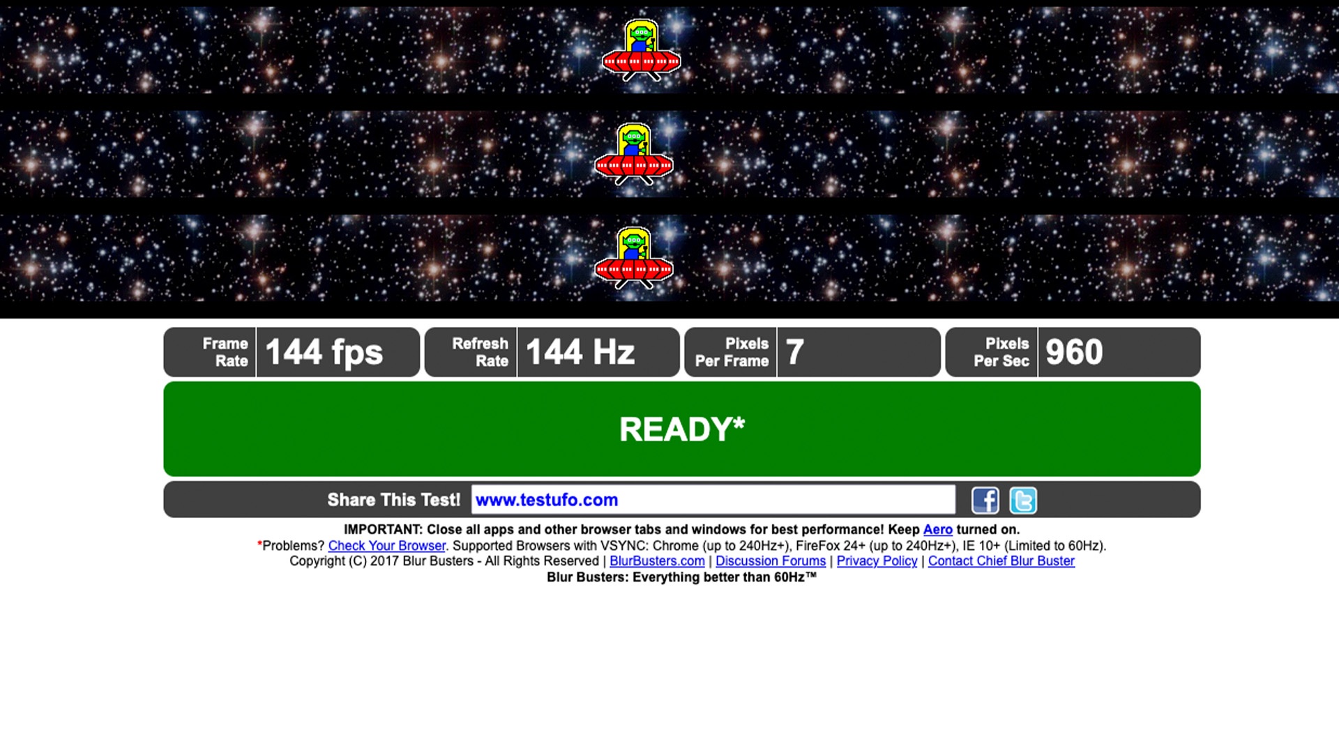 UFO Test für Monitore