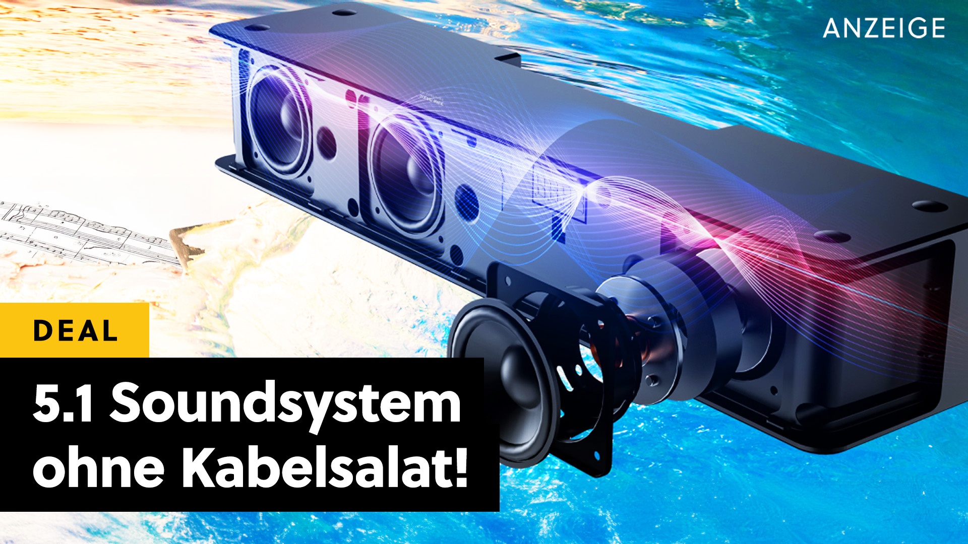 Kabelloses 5.1 Soundsystem mit Dolby Atmos zum absoluten Rausschmisspreis: Was für ein geniales Set!
