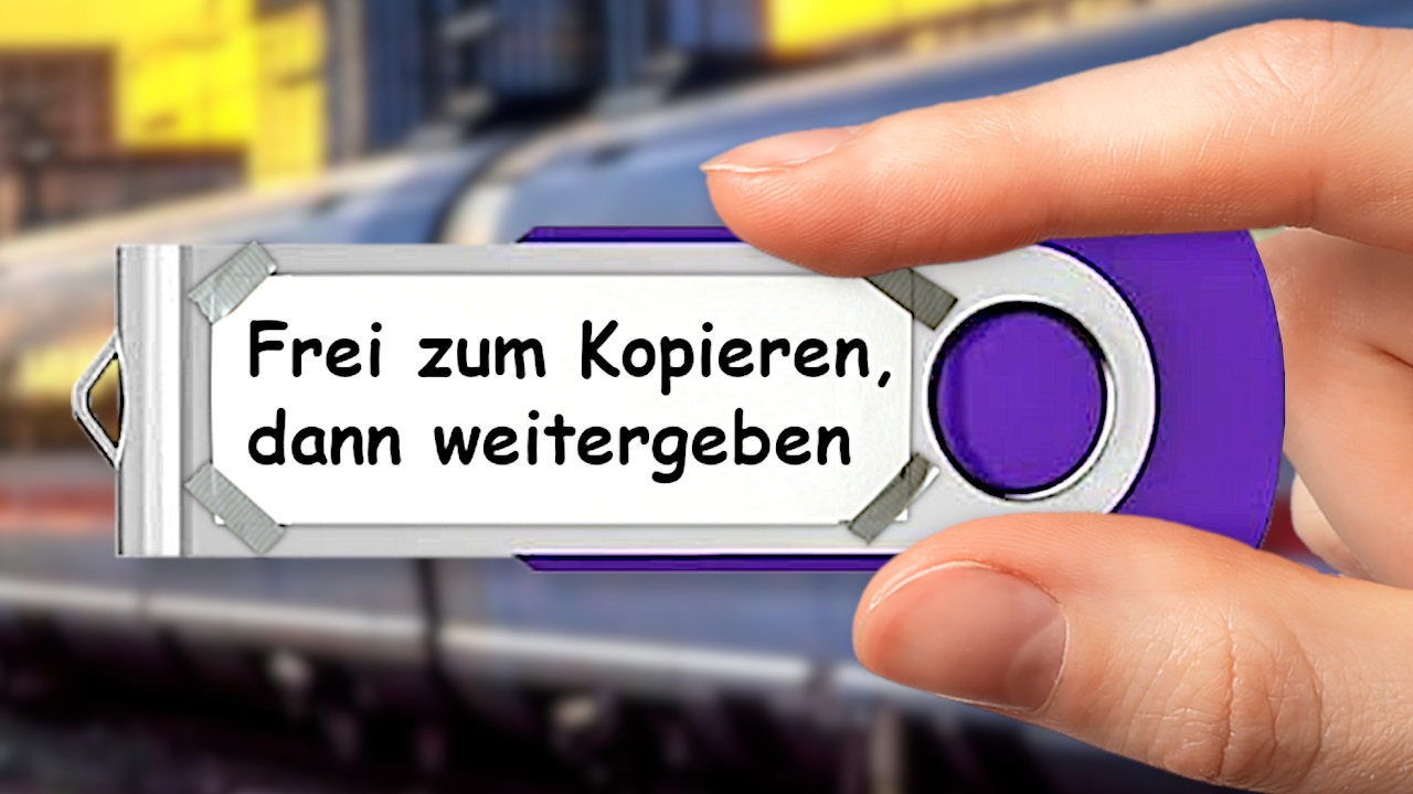 Ein Mann findet einen USB-Stick mit der Aufschrift »Frei zum Kopieren, dann weitergeben« im Zug – und er sieht tatsächlich nach, was darauf ist