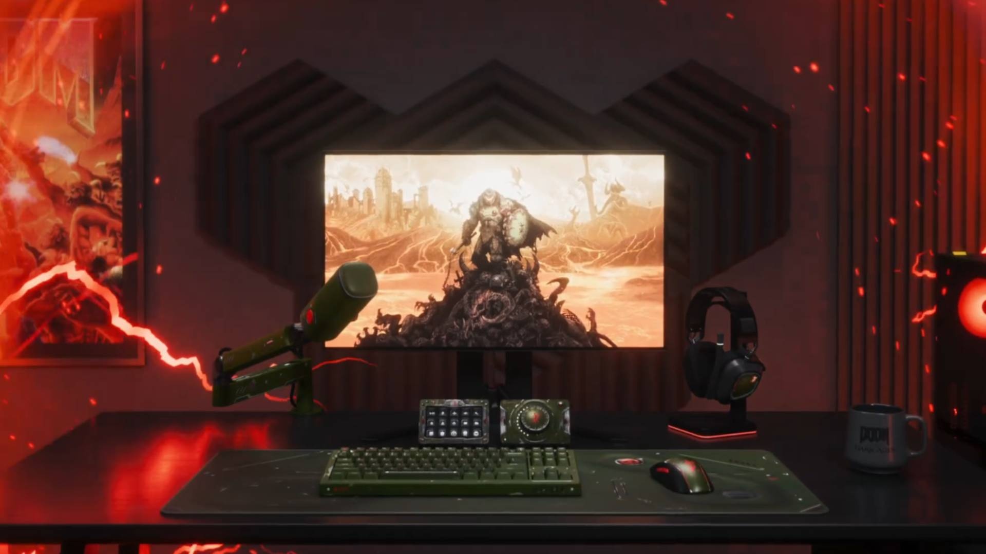 Video: Für Doom-Fans: Hardware von Corsair und anderen im »The Dark Ages«-Design vorgestellt