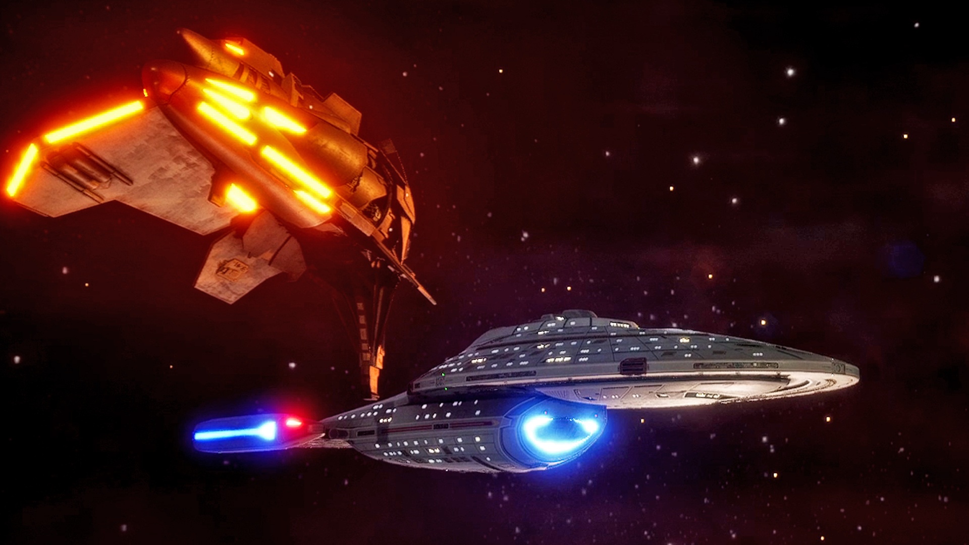 Video: Feuer frei: In Star Trek Voyager - Across the Unknown legen wir Kazon-Schiffe in Schutt und Asche