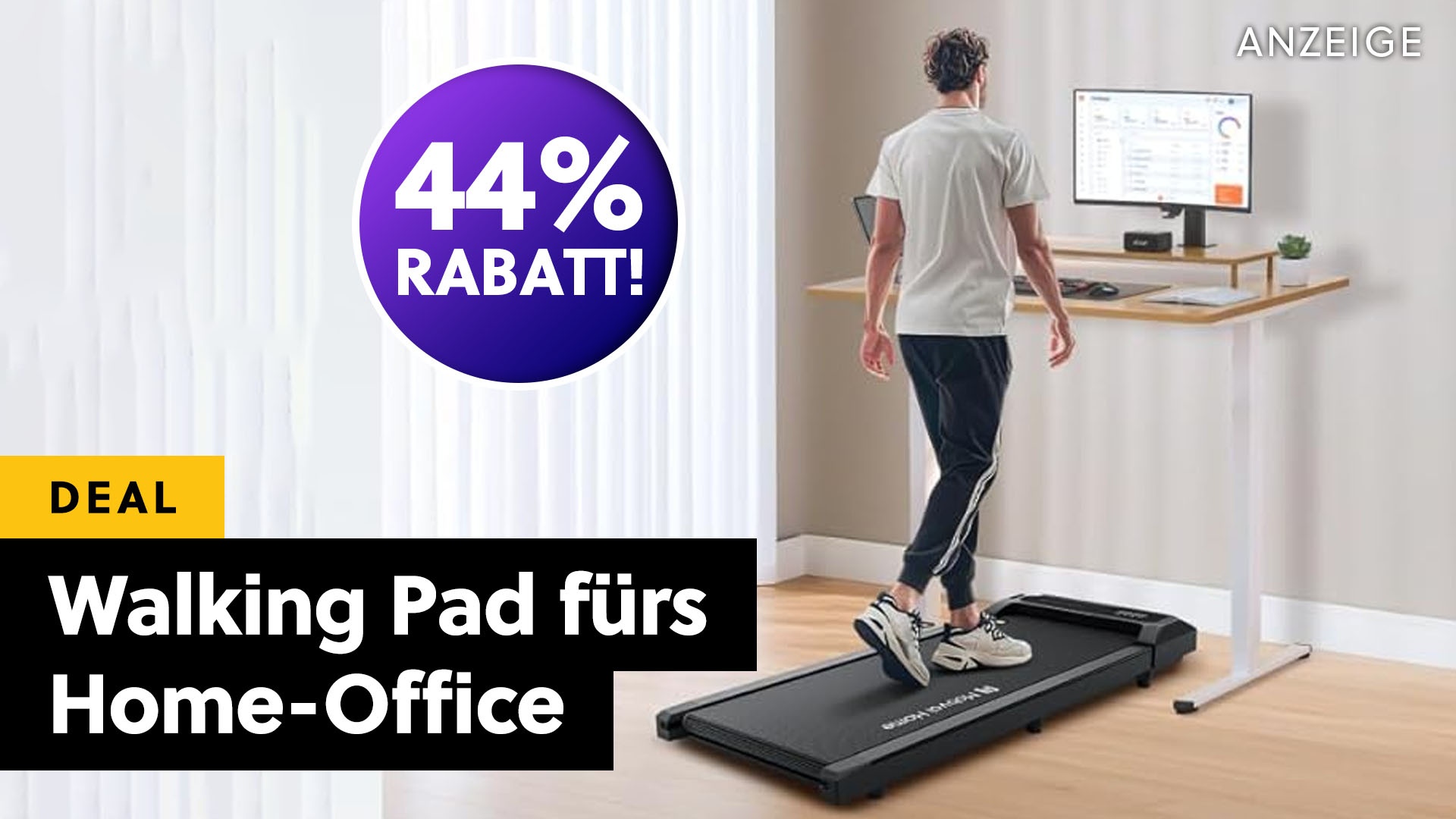 Deals: Sei kein Shrimp! - Der Real-Life Walking Simulator: Schritte farmen mit diesem stark reduzierten Walking Pad [Anzeige]