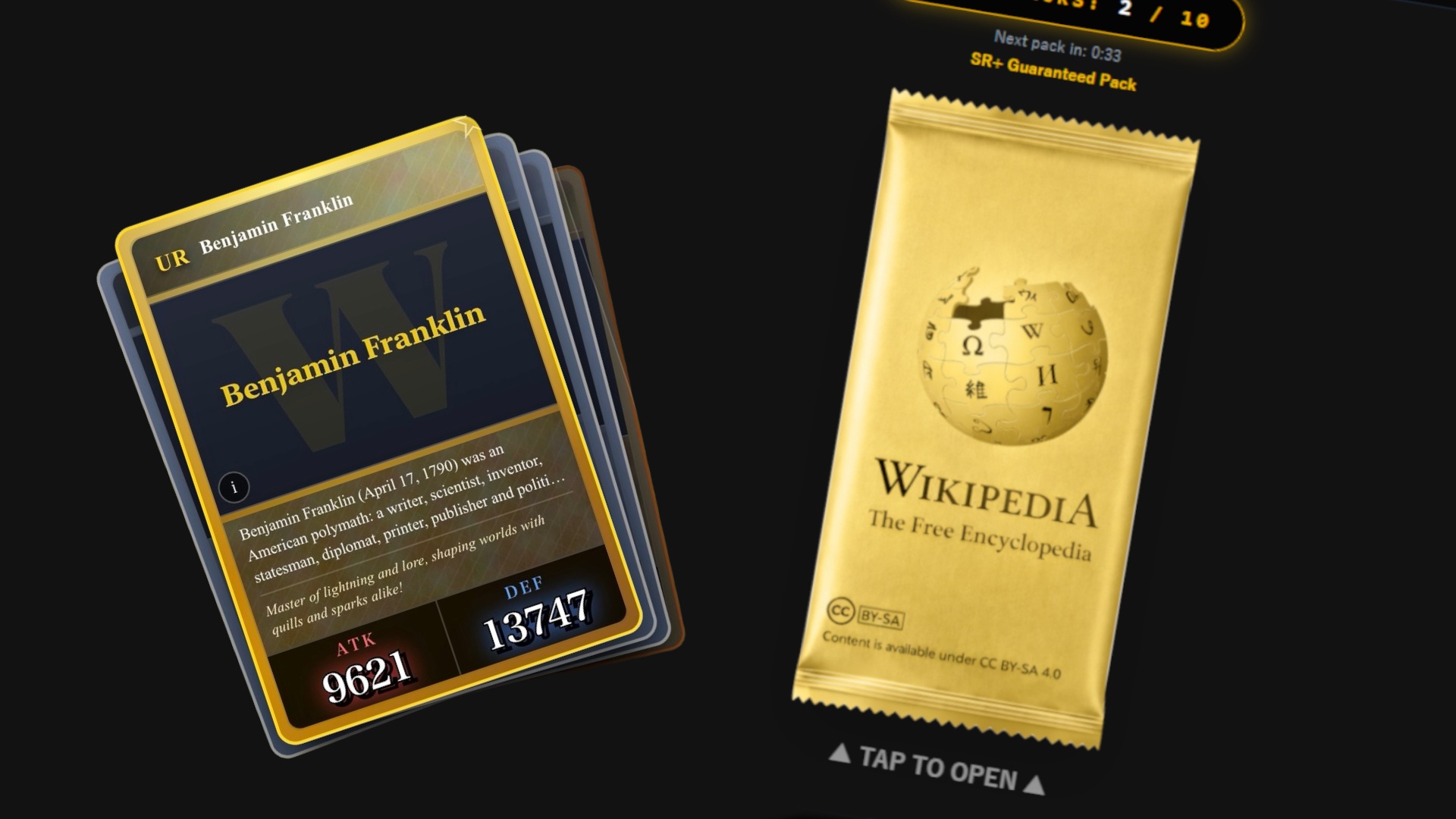 News: Wikigacha - »Schaut euch die Stats von Benjamin Franklin an!« - Wikipedia gibt's jetzt als kostenloses Gacha-Spiel und die Leute sind verrückt danach