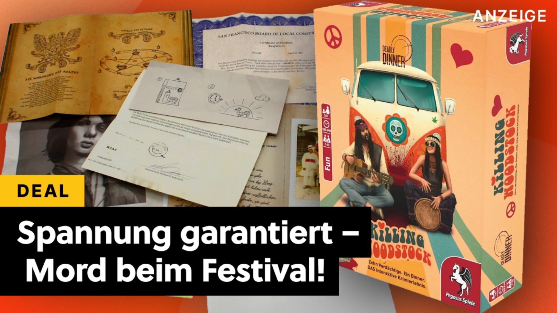 Love, Peace & ein Mordfall: Warum Killing Woodstock das Krimi-Dinner ist, das ihr diesen Winter spielen müsst!