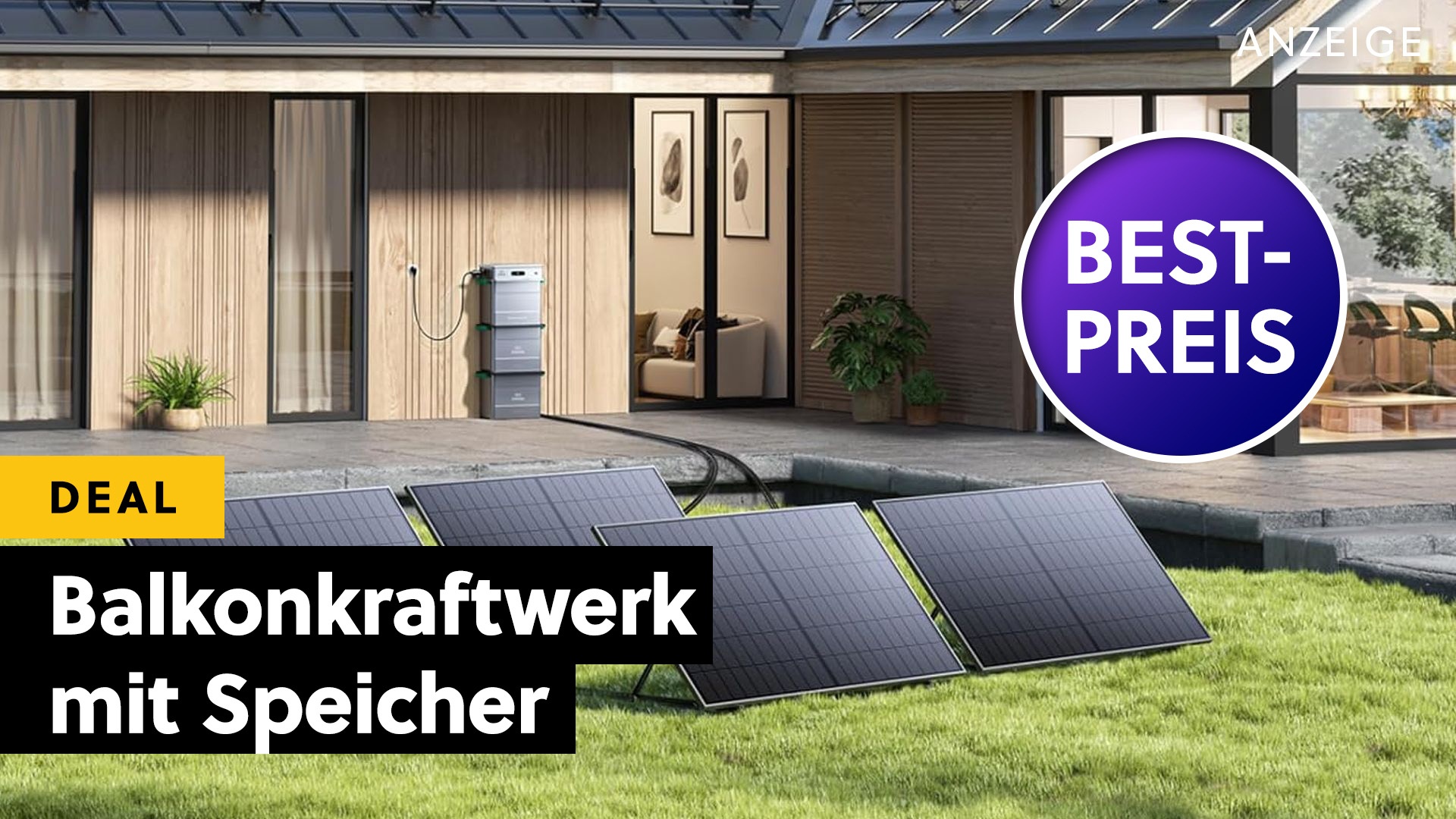Mit Notstromversorgung - Der Frühling kann kommen: Balkonkraftwerk mit Akku für 499€ [Anzeige]