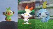 Pokémon Sword + Shield: Starters + their evolutions at a glance