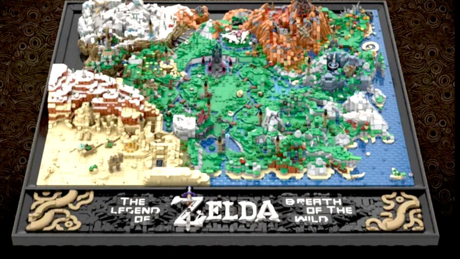 Teaserbild für 14.795 Teile - Dieser Spieler stellt die gesamte Zelda Breath of the Wild-Map mit LEGO nach