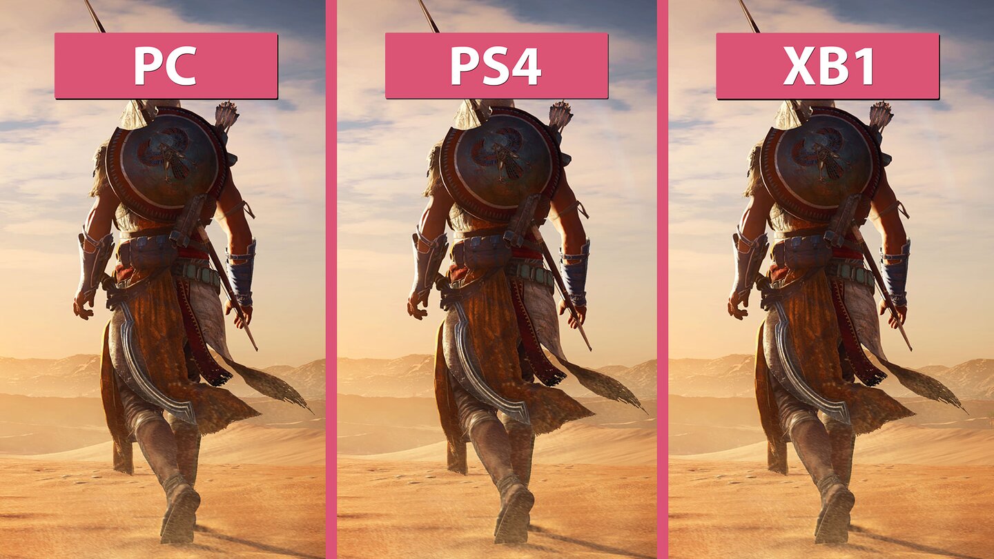 Assassins Creed: Origins - PC gegen PS4 und Xbox One im Grafikvergleich