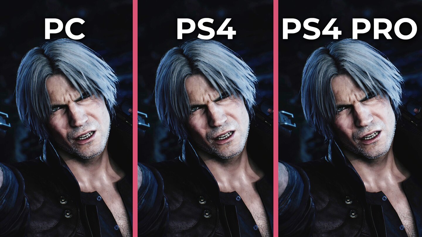 Devil May Cry 5 - PC 4K Max gegen PS4 und PS4 Pro im Grafikvergleich