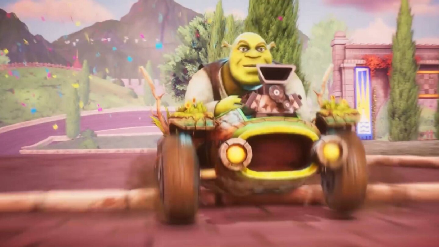 In dieser Mario Kart-Alternative macht ihr als Shrek den Sumpf unsicher