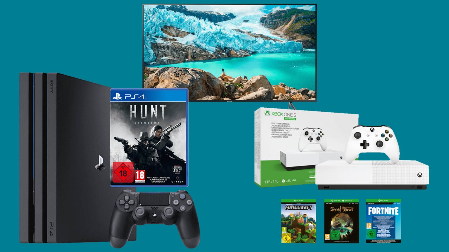 MediaMarkt Prospekt Xbox One S PS4 Pro und 4K TVs im Angebot