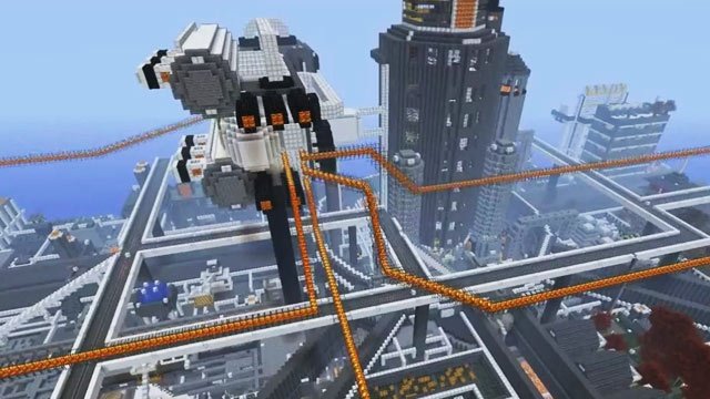Minecraft - Final-Fantasy-VII-Stadt Midgar im Video
