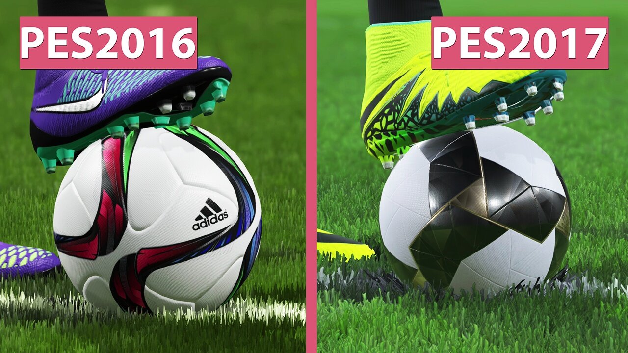 Pro Evolution Soccer 2017 - PES 2016 und 2017 Demo im Grafik-Vergleich auf der PS4