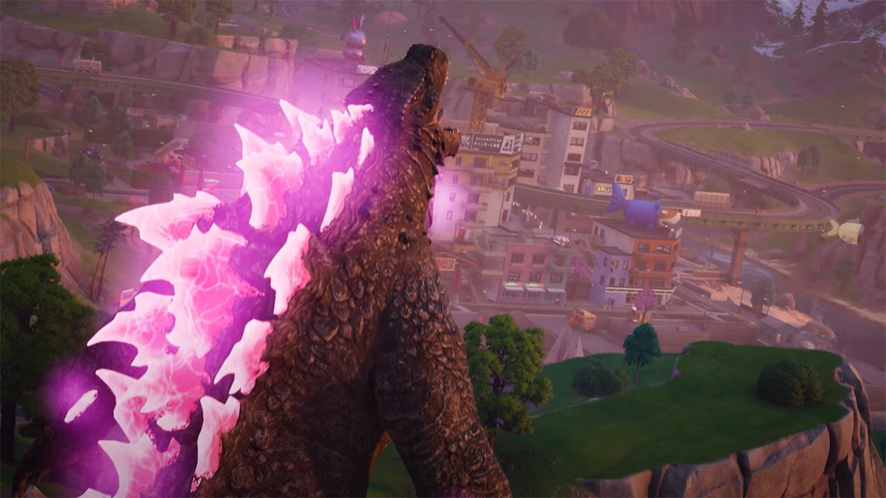 Fortnite entfesselt im neuen Gameplay-Trailer einen riesigen Godzilla