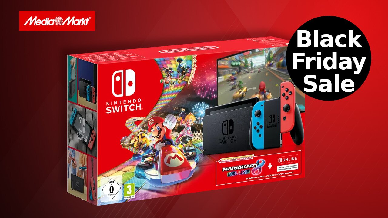 mediamarkt black friday nintendo switch mit mario kart 8 im angebot