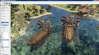 0 A.D.Mächtiger Editor: Wir können sogar die Wassertransparenz und Windrichtung verändern.