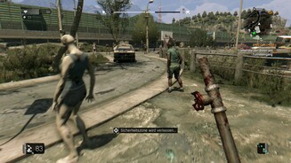 Dying LightDie normalen Zombies sind eher behäbig und sehr langsam unterwegs. Wer geschickt ist, mogelt sich also einfach zwischen den modrigen Gestalten hindurch.