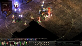 Pillars of Eternity: The White MarchDie Reichweite unserer Skills wird uns bei der Auswahl durch den Radius angezeigt.