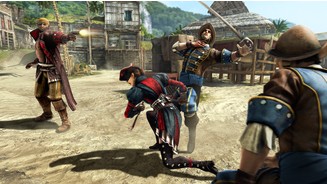 Assassins Creed 4: Black Flag - Multiplayer-Modus
Spielen wir zusammen im Koop-Modus sind synchronisierte Kills der Schlüssel zum Erfolg. Gleichzeitiges Meucheln lässt die Punkte nämlich scharenweise aufs Konto rasseln.