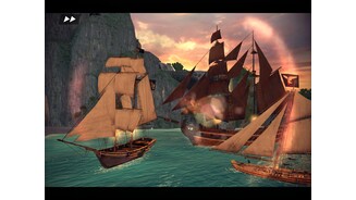 Assassins Creed PiratesDie Zwischensequenzen in der Spielegrafik schwanken zwischen sturzöde und stimmungsvoll. (iPad)
